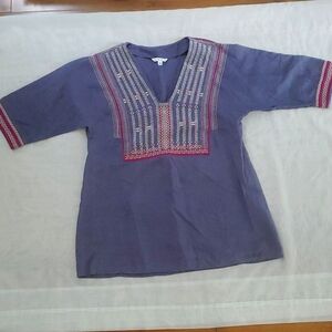 CAbi WOMEN'S 100% LINEN TOP TUNIC CAFTAN SIZE L